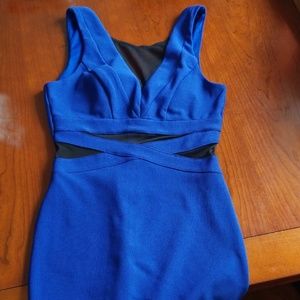 Blue tight dress